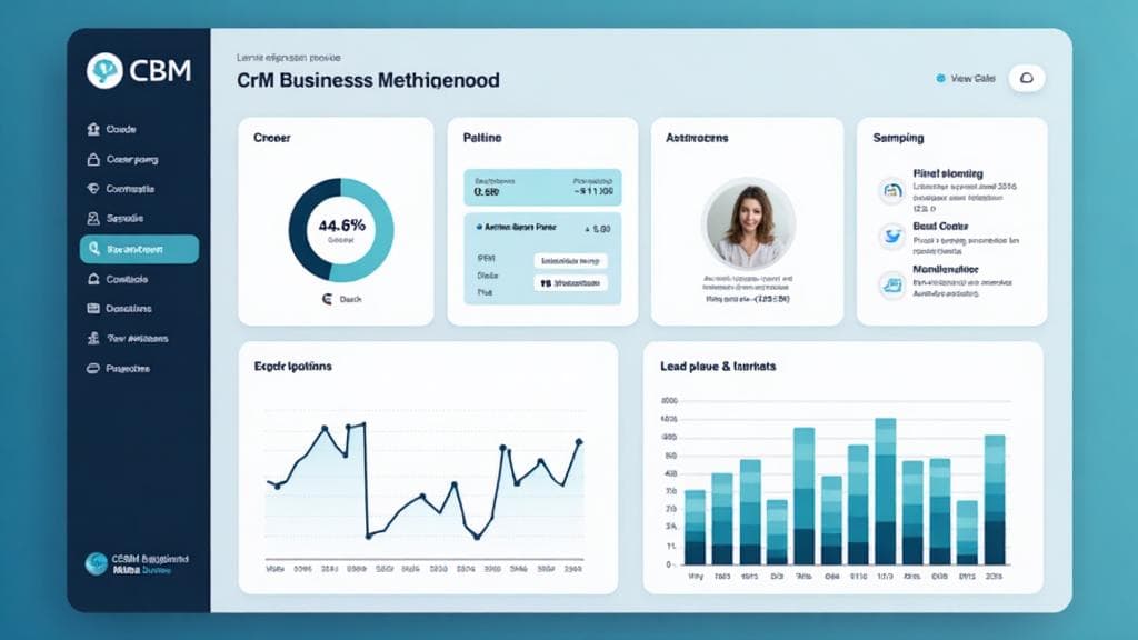 CRM System dashboard interface