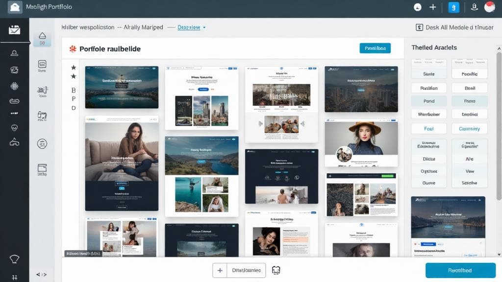 Portfolio Website Builder dashboard interface
